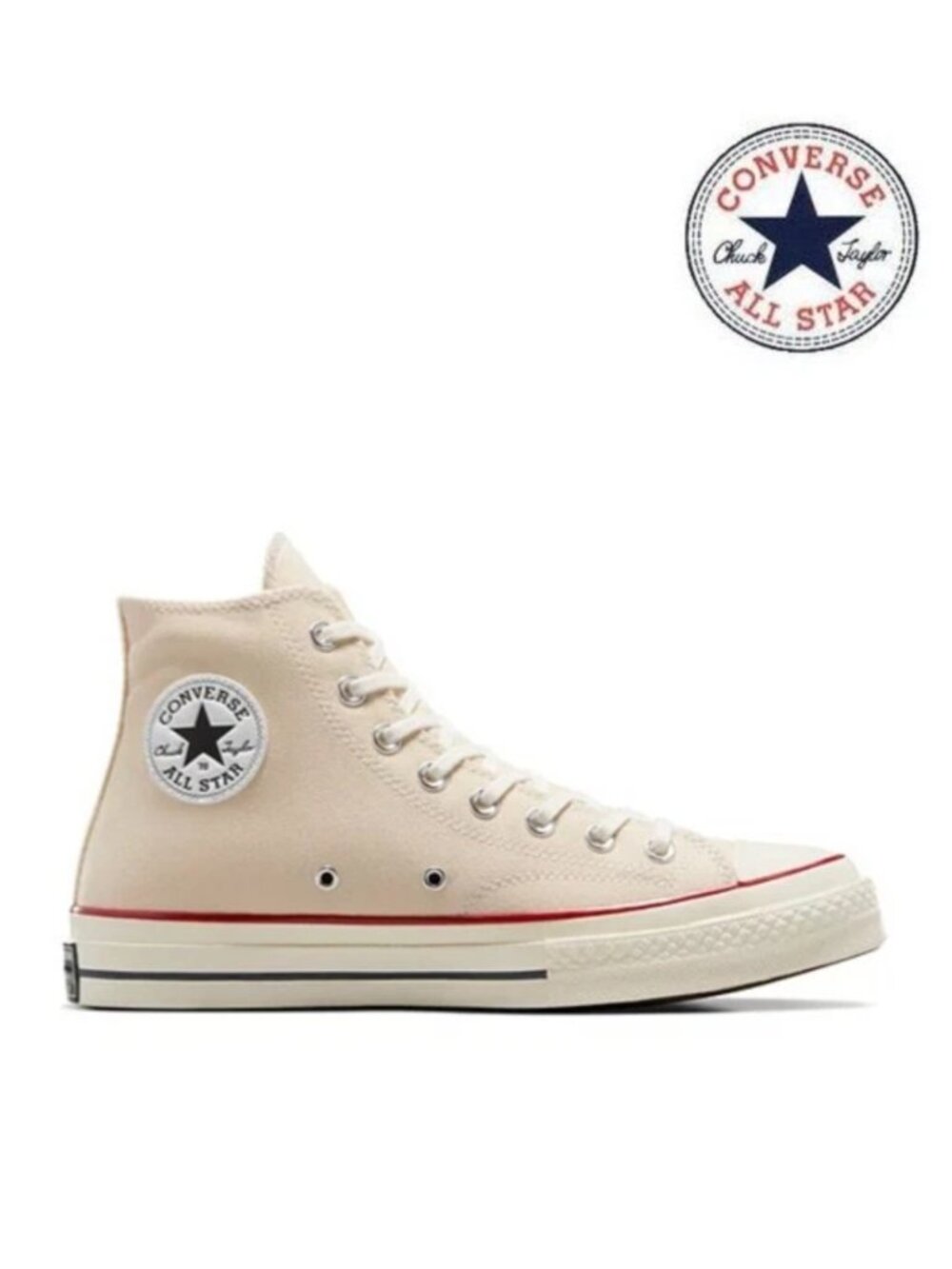 Converse Chuck 70 Hi Sneaker Parchment Garnet Egret Women's 8